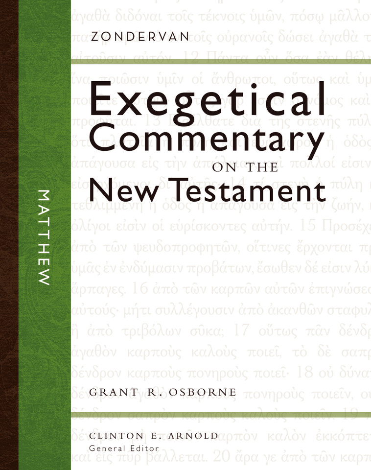 Matthew (Zondervan Exegetical Commentary on the New Testament) book cover by Grant R. Osborne