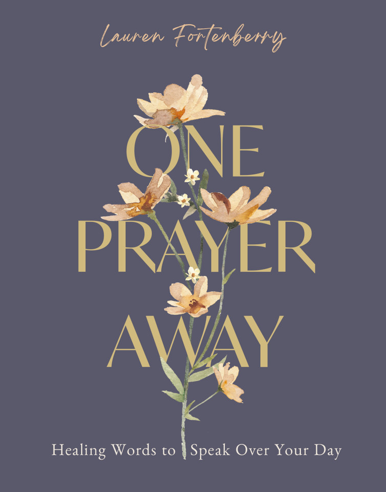 One Prayer Away: Healing Words to Speak Over Your Day - 90 Daily Devotions for Christian Women – The Perfect Devotional Gift for Mom book cover by Lauren Fortenberry