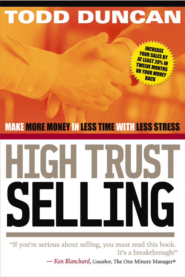 High Trust Selling: Make More Money in Less Time with Less Stress book cover by Todd Duncan
