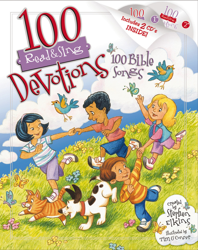 100 Devotions, 100 Bible Songs book cover by Stephen Elkins