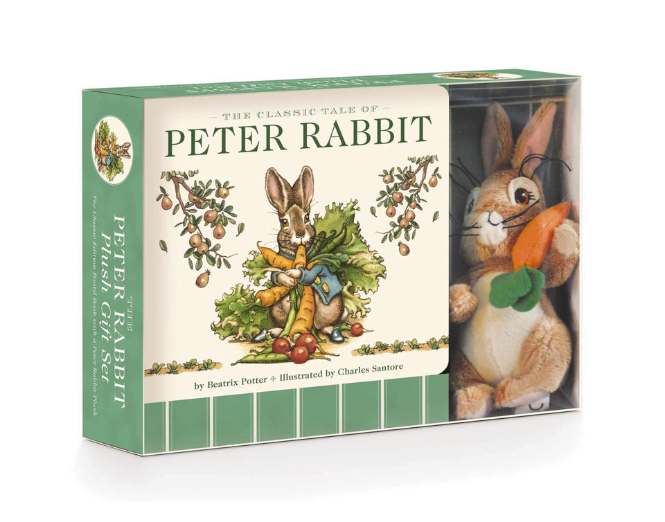 The Peter Rabbit Plush Gift Set (The Revised Edition): Includes the Classic Edition Board Book + Plush Stuffed Animal Toy Rabbit Gift Set book cover by Beatrix Potter