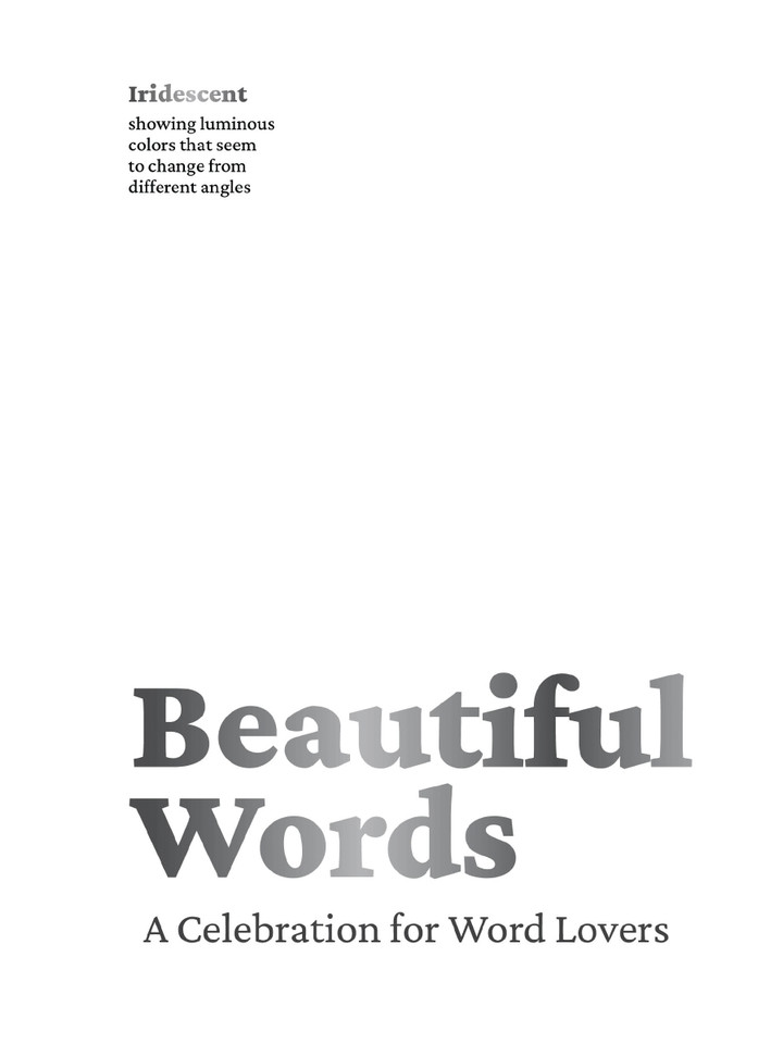 Beautiful Words: A Celebration for Word Lovers book cover by Cider Mill Press