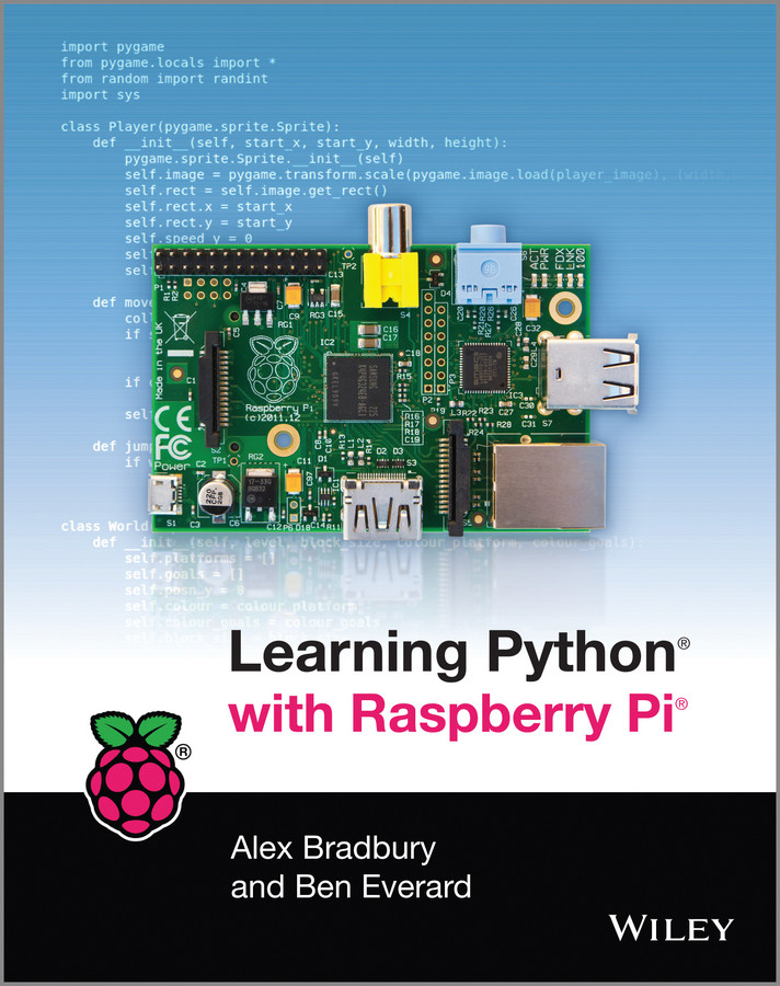 Learning Python with Raspberry Pi book cover by Alex Bradbury, Ben Everard