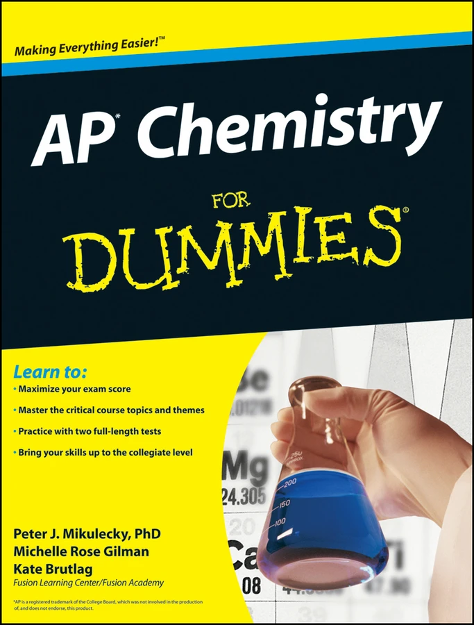 AP Chemistry For Dummies book cover by Peter J. Mikulecky, Michelle Rose Gilman, Kate Brutlag