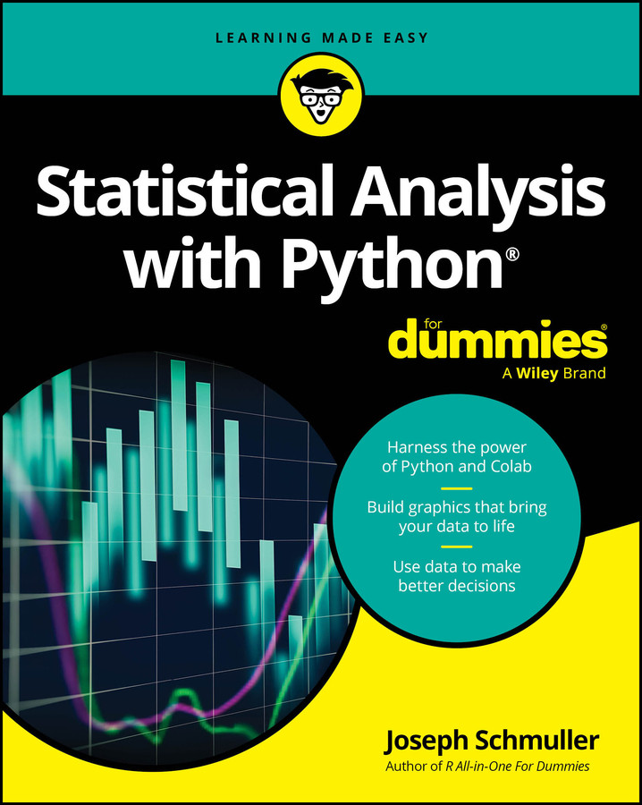 Statistical Analysis with Python For Dummies book cover by Joseph Schmuller