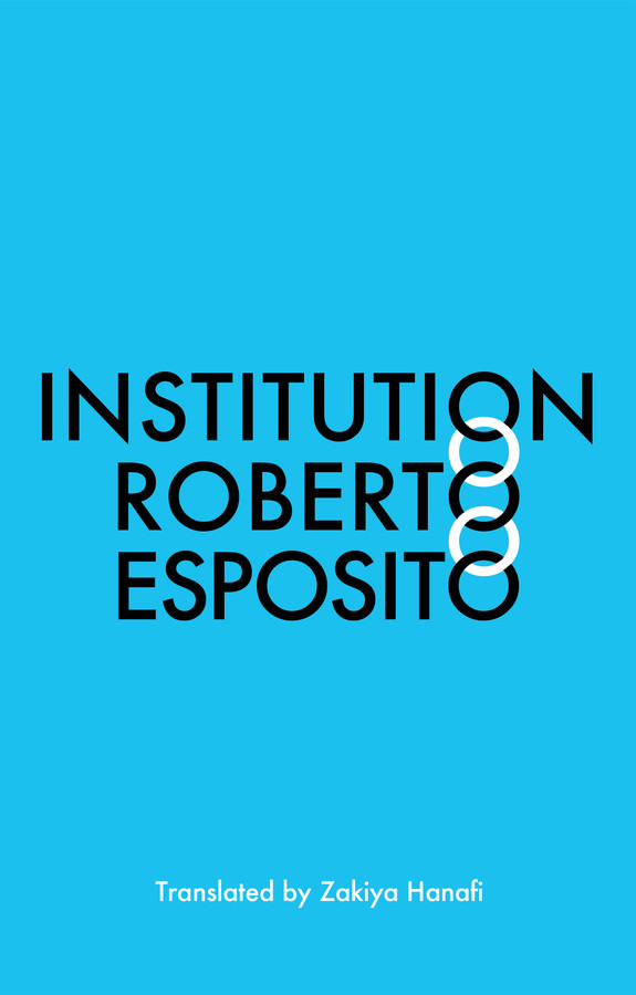 Institution book cover by Roberto Esposito