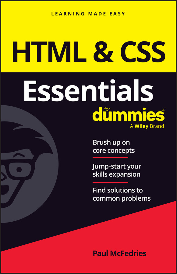 HTML & CSS Essentials For Dummies book cover by Paul McFedries