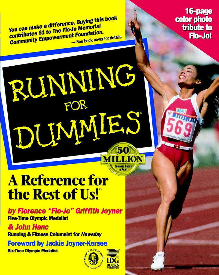 Running For Dummies book cover by Florence Griffith Joyner, John Hanc
