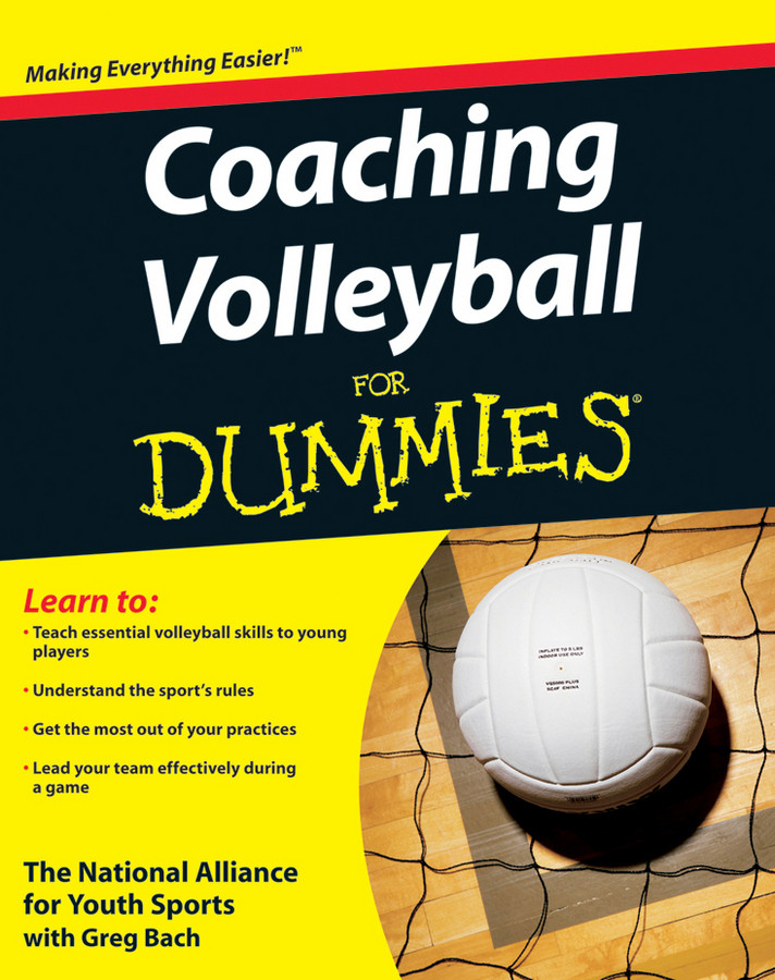 Coaching Volleyball For Dummies book cover by The National Alliance for Youth Sports