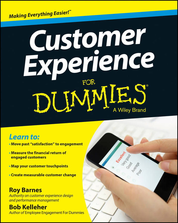 Customer Experience For Dummies book cover by Roy Barnes, Bob Kelleher