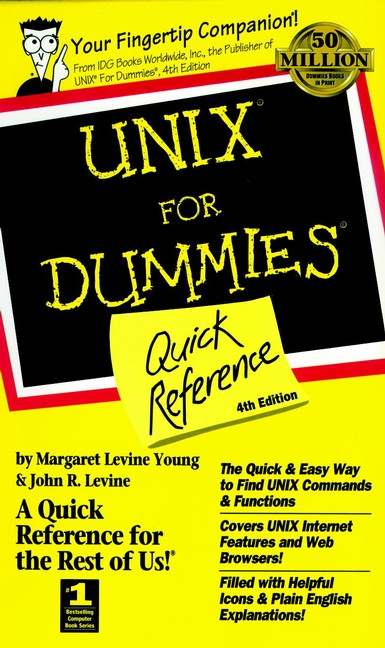 UNIX For Dummies Quick Reference book cover by Margaret Levine Young, John R. Levine