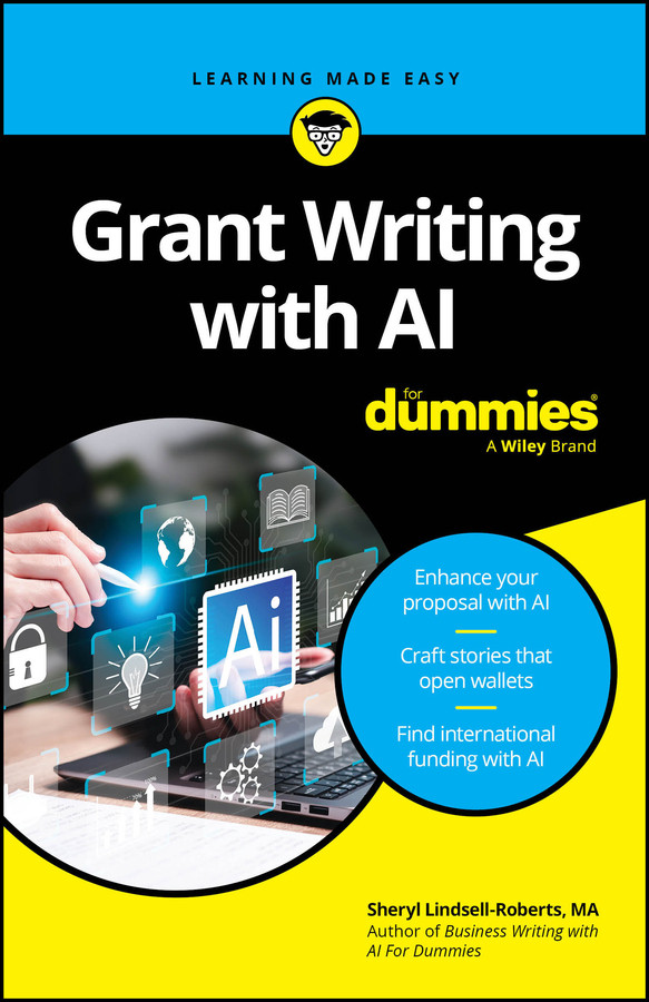 Grant Writing with AI For Dummies book cover by Sheryl Lindsell-Roberts