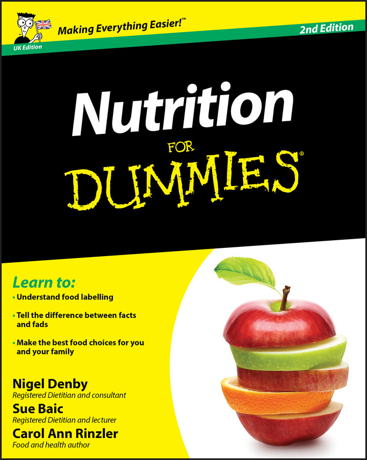 Nutrition For Dummies, UK Edition book cover by Nigel Denby, Sue Baic, Carol Ann Rinzler