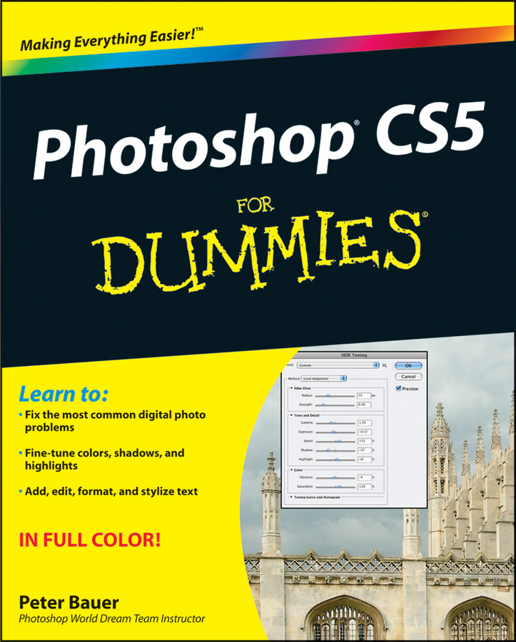Photoshop CS5 For Dummies book cover by Peter Bauer