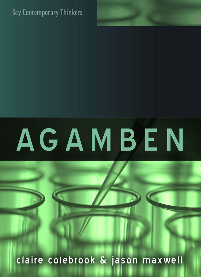 Agamben (Key Contemporary Thinkers) book cover by Claire Colebrook, Jason Maxwell
