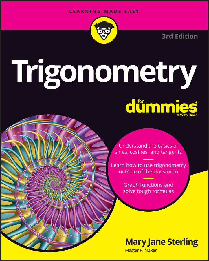 Trigonometry For Dummies book cover by Mary Jane Sterling