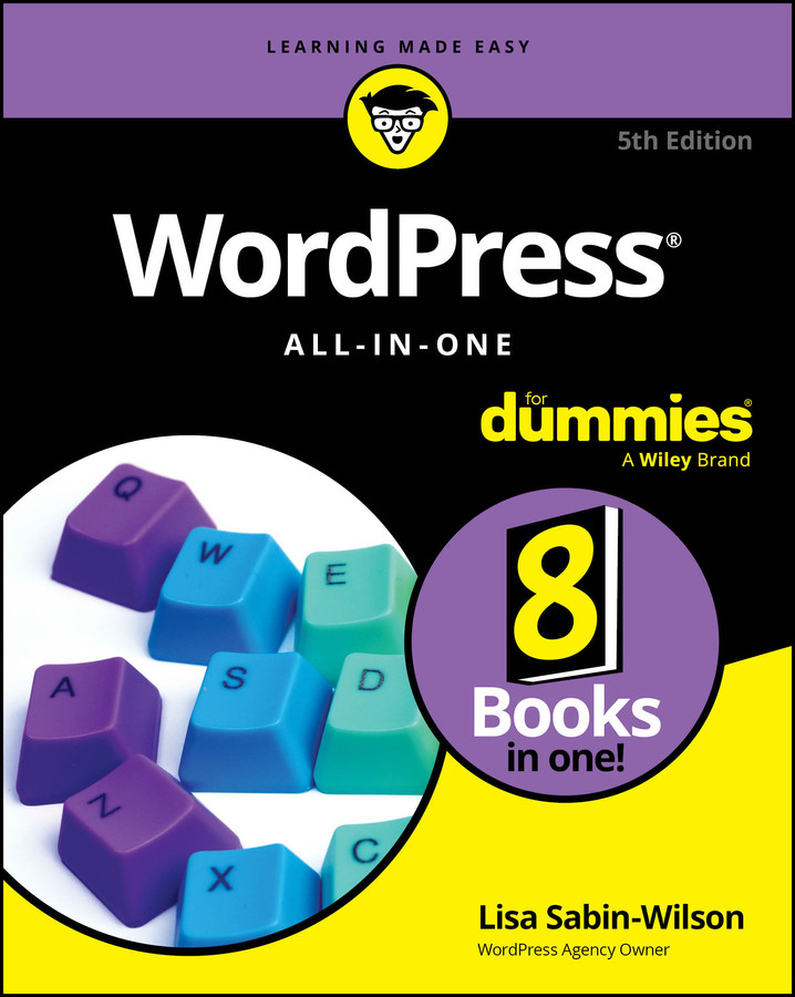 WordPress All-in-One For Dummies book cover by Lisa Sabin-Wilson