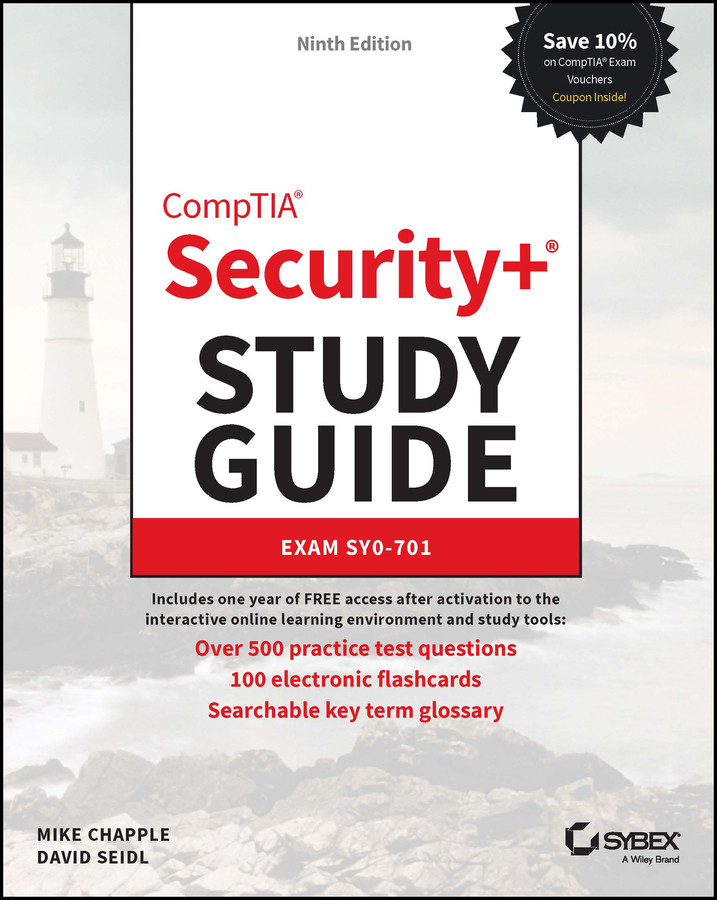 CompTIA Security+ Study Guide with over 500 Practice Test Questions: Exam SY0-701 (Sybex Study Guide) book cover by Mike Chapple, David Seidl