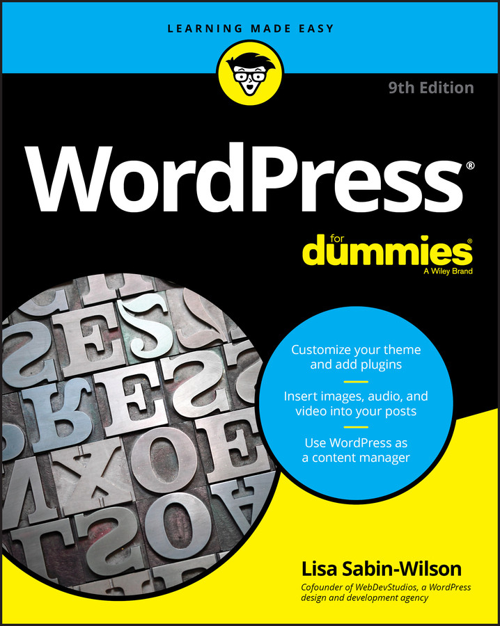 WordPress For Dummies book cover by Lisa Sabin-Wilson