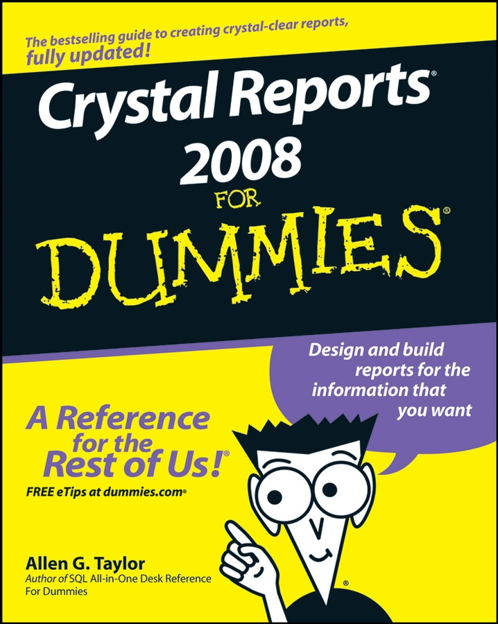 Crystal Reports 2008 For Dummies book cover by Allen G. Taylor