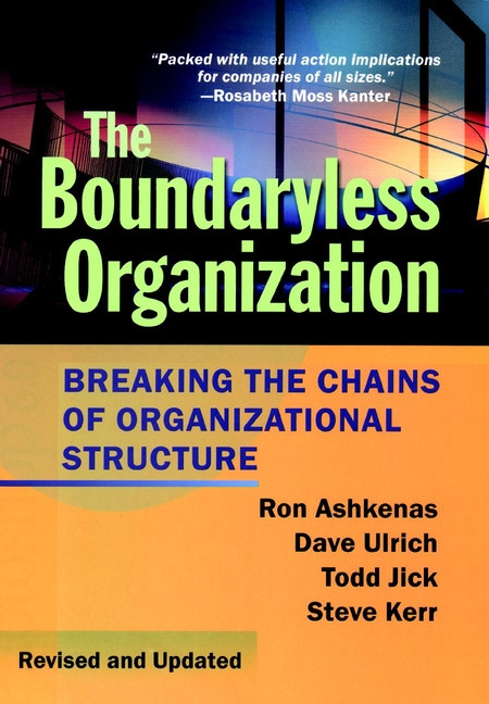 The Boundaryless Organization: Breaking the Chains of Organizational Structure (Jossey-Bass Leadership Series) book cover by Ron Ashkenas, Dave Ulrich, Todd Jick, Steve Kerr