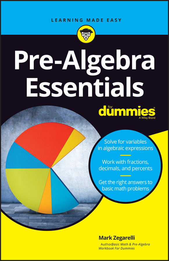 Pre-Algebra Essentials For Dummies book cover by Mark Zegarelli