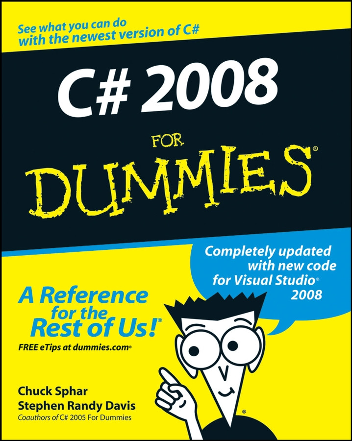 C# 2008 For Dummies book cover by Stephen R. Davis, Chuck Sphar