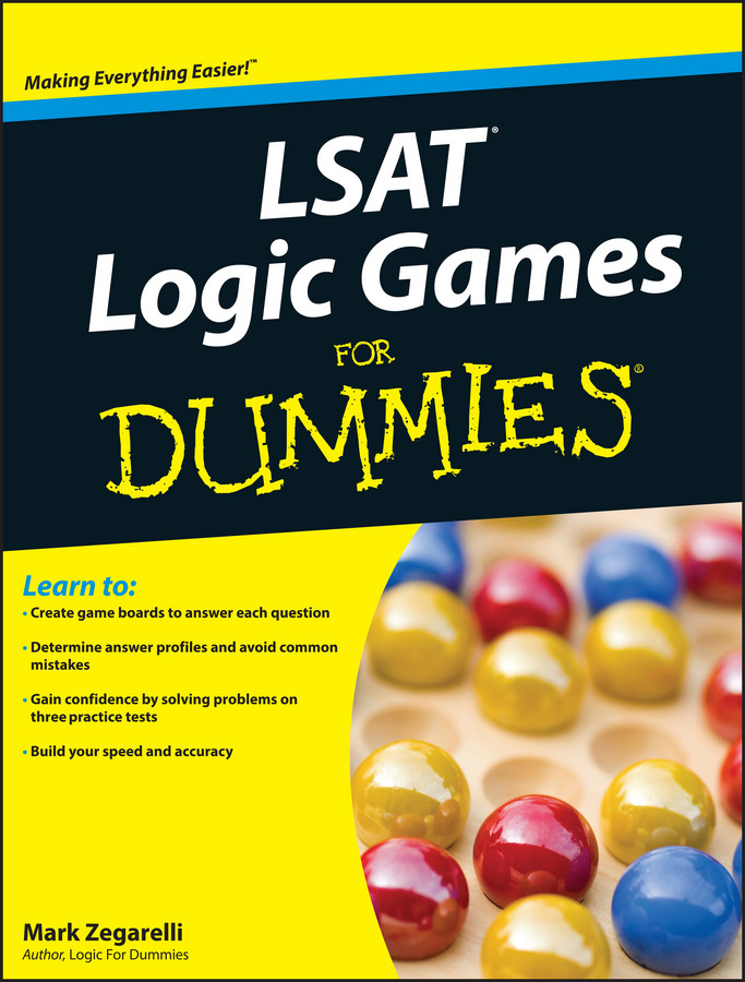 LSAT Logic Games For Dummies book cover by Mark Zegarelli