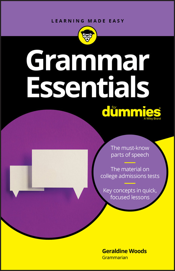 Grammar Essentials For Dummies book cover by Geraldine Woods