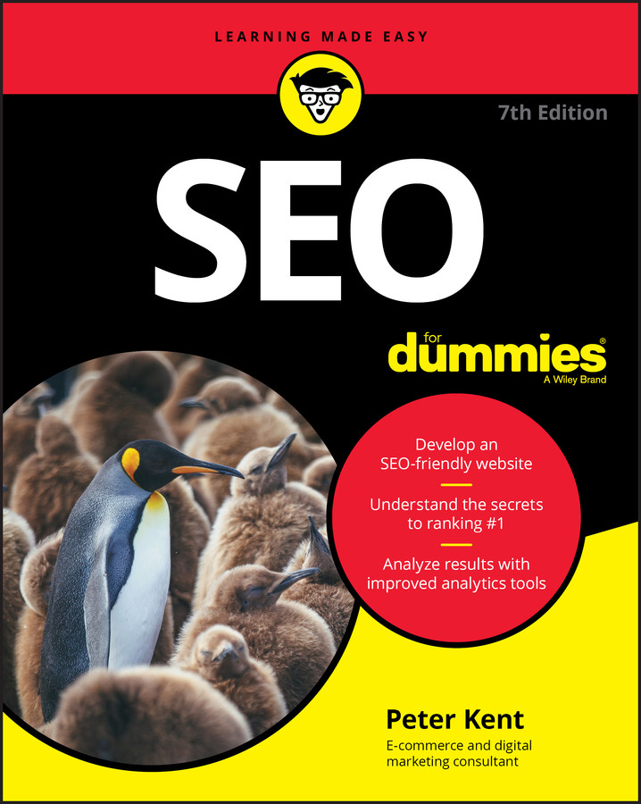 SEO For Dummies book cover by Peter Kent