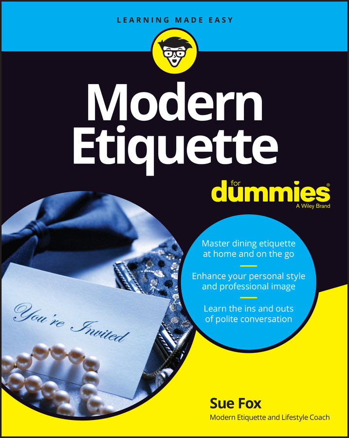 Modern Etiquette For Dummies book cover by Sue Fox