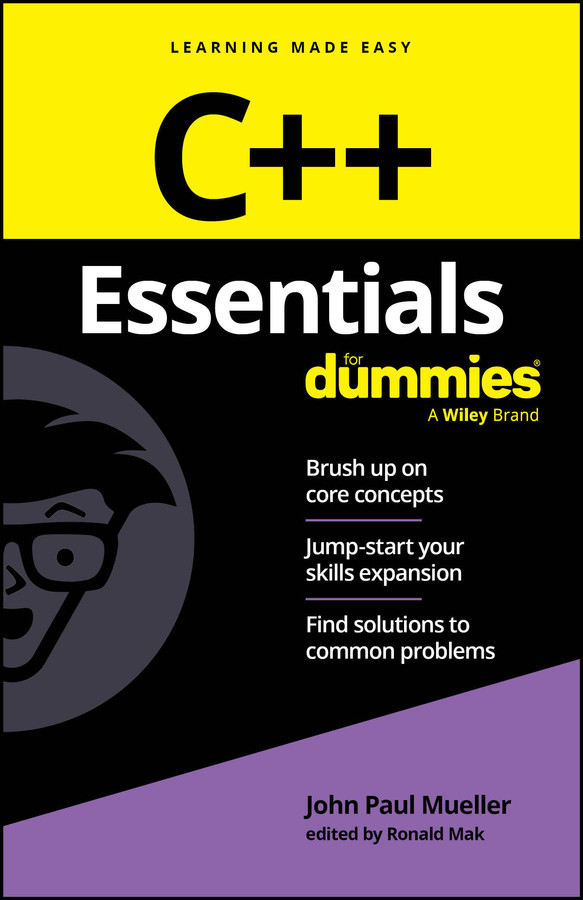 C++ Essentials For Dummies book cover by John Paul Mueller