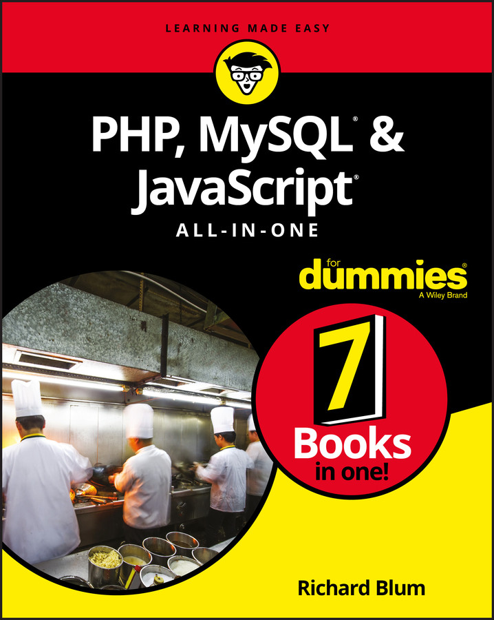 PHP, MySQL, & JavaScript All-in-One For Dummies book cover by Richard Blum