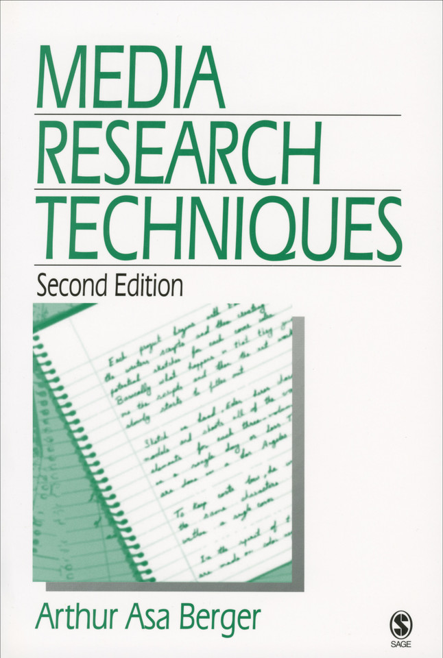 Media Research Techniques book cover by Arthur Asa Berger