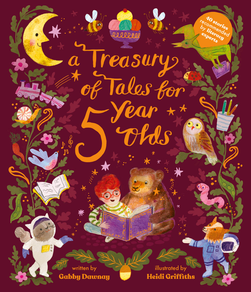 A Treasury of Tales for Five-Year-Olds: 40 stories recommended by literary experts book cover by Gabby Dawnay