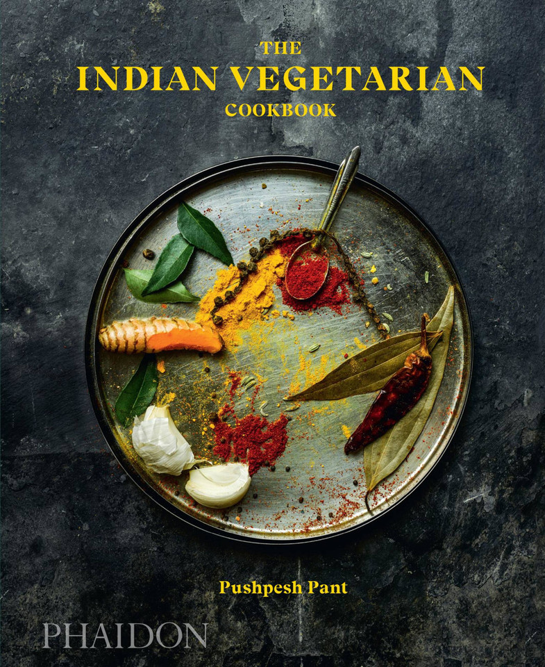 The Indian Vegetarian Cookbook book cover by Pushpesh Pant