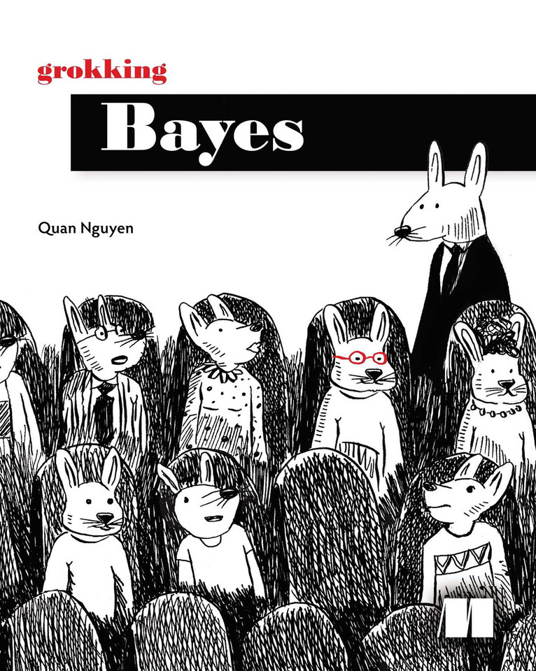 Grokking Bayes book cover by Quan Nguyen