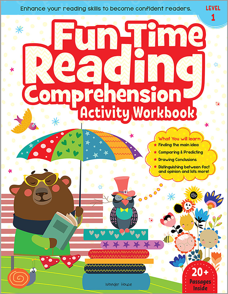 Fun Time Reading Comprehension - Activity Workbook For Children - Level 1 book cover by Wonder House Books