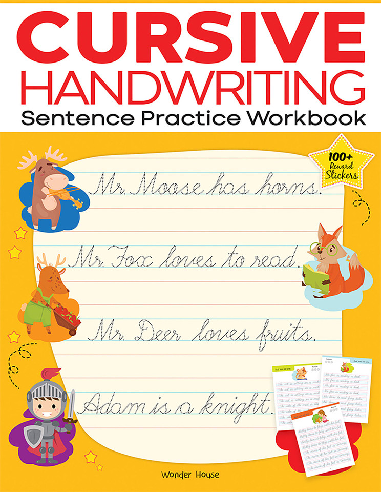 Cursive Handwriting - Sentence: Practice Workbook book cover by Wonder House Books