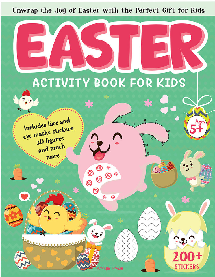 Easter Activity Book for kids book cover by Wonder House Books