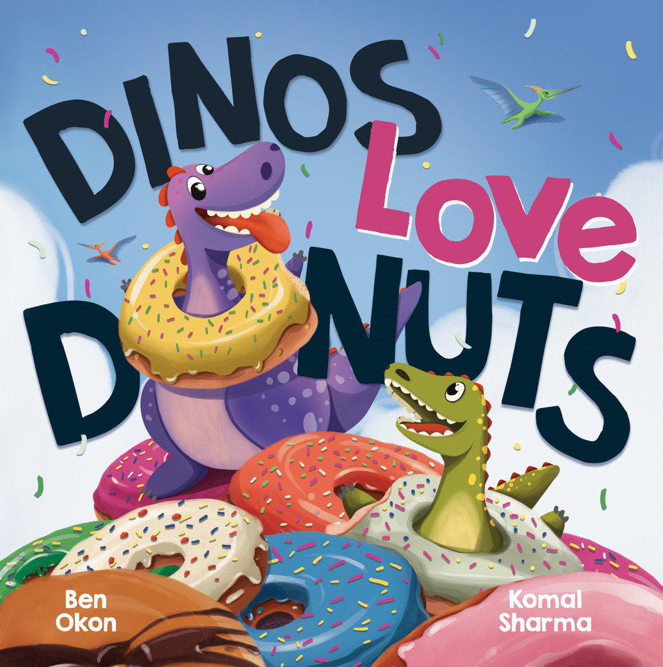 Dinos Love Donuts (Mythical Feasts) book cover by Ben Okon