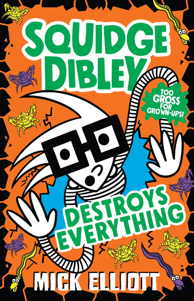 Squidge Dibley Destroys Everything book cover by Mick Elliott