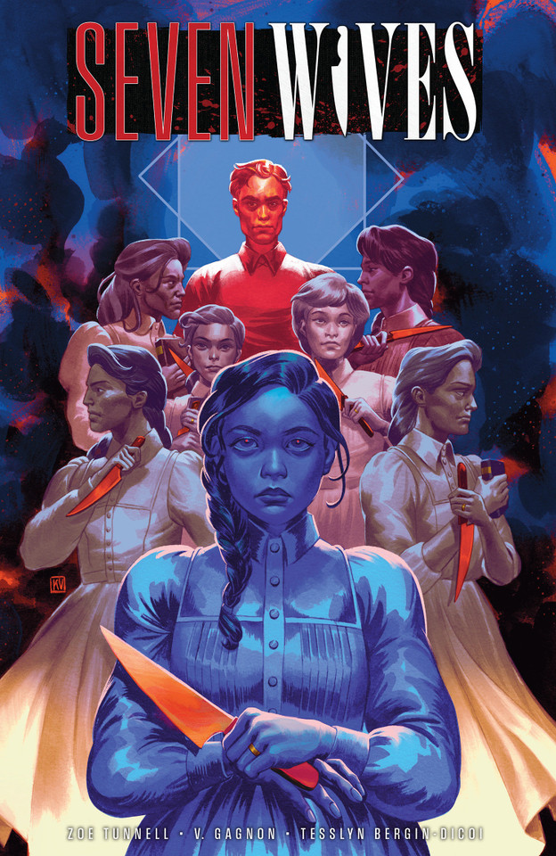 Seven Wives book cover by Zoe Tunnell