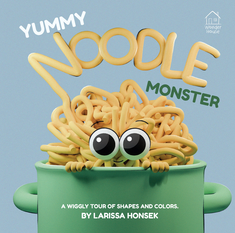 Yummy Noodle Monster: A Wiggly Tour of Shapes and Colors book cover by Larissa Honsek