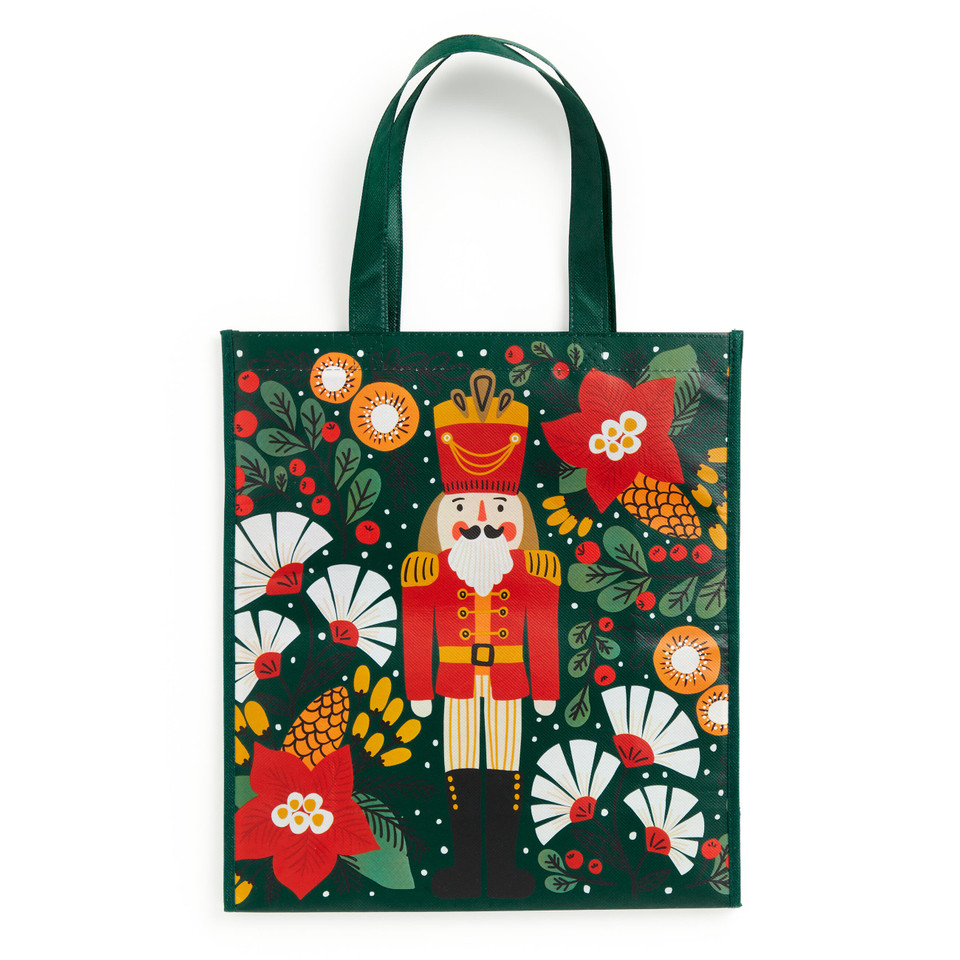 Merry Nutcracker Reusable Shopping Bag book cover by Galison
