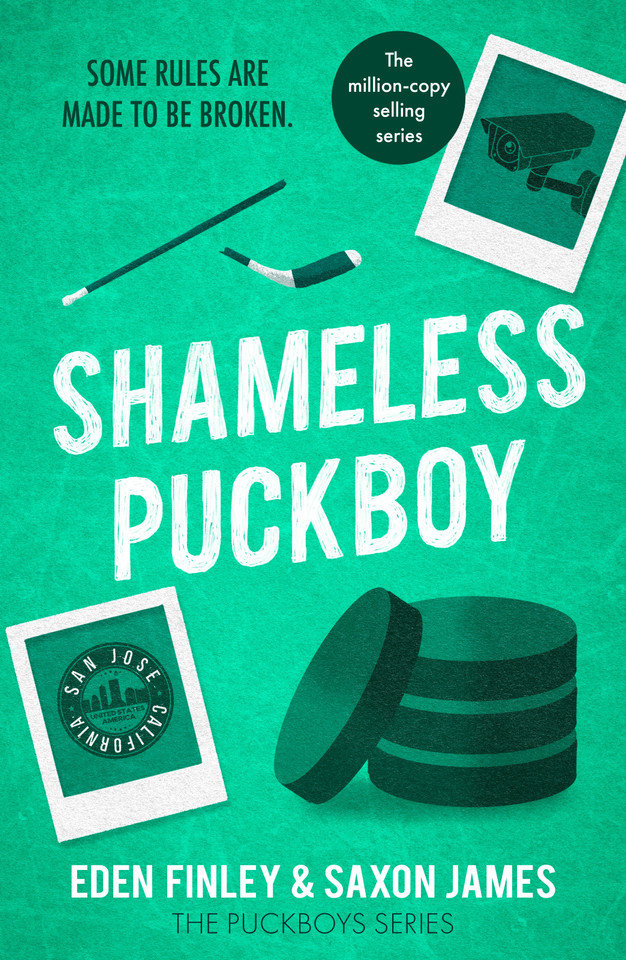Shameless Puckboy: The ice-meltingly hot forbidden enemies to lovers ice hockey romance (Puckboys) book cover by Saxon James, Eden Finley