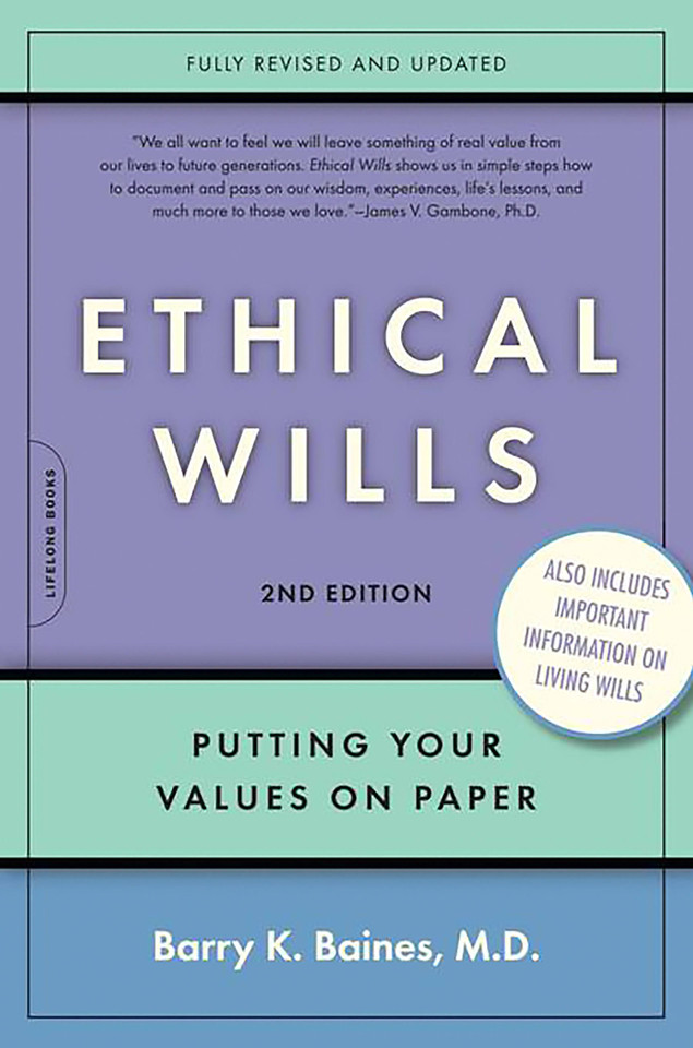 Ethical Wills: Putting Your Values on Paper book cover by Barry K. Baines
