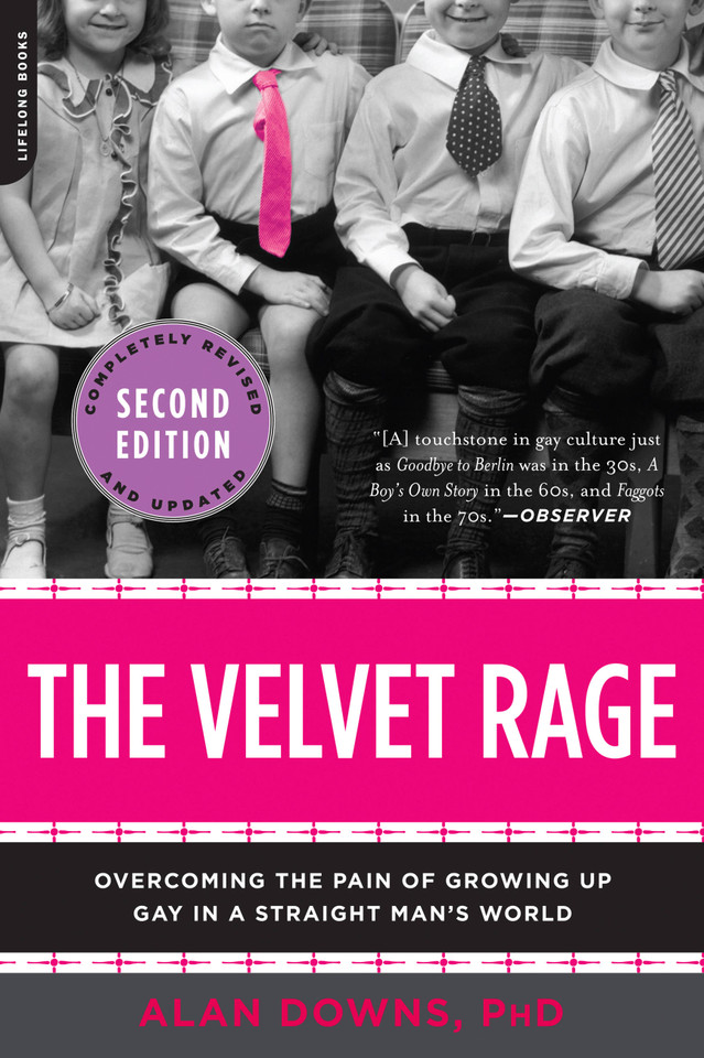 The Velvet Rage: Overcoming the Pain of Growing Up Gay in a Straight Man's World book cover by Alan Downs