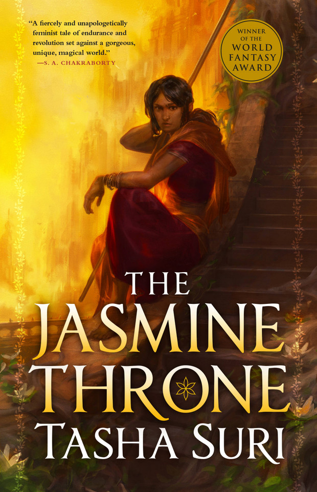 The Jasmine Throne (Hardcover Library Edition) (The Burning Kingdoms #1) book cover by Tasha Suri