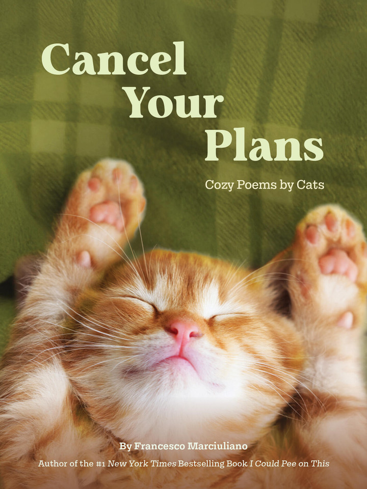 Cancel Your Plans: Cozy Poems by Cats (I Could Pee on This Series) book cover by Francesco Marciuliano
